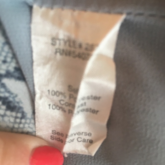 cAbi animal print top fully lined size small - Picture 7 of 10